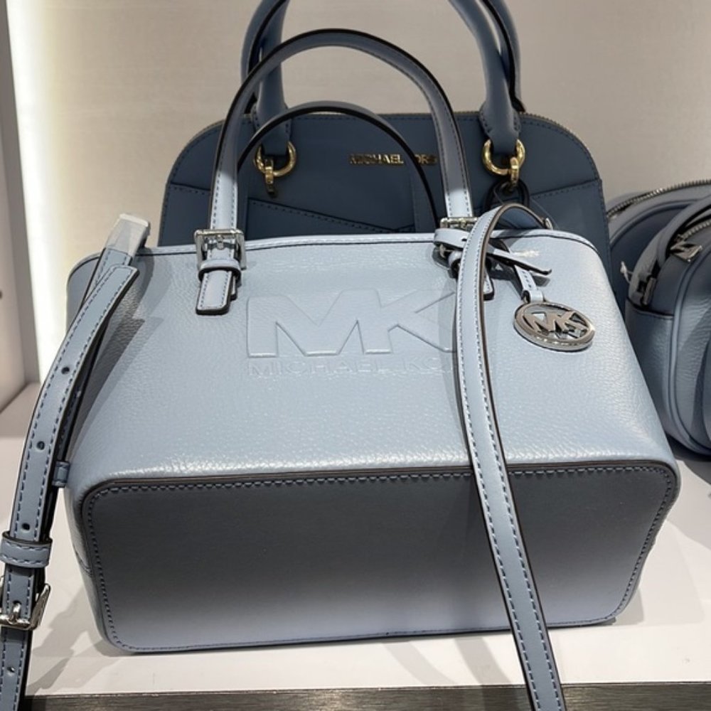 Michael Kors Xs Cryl Conv Tz Tote Pale Blue - Picture 11 of 16